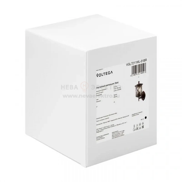 Светильник Mifi 1х40Вт E27 IP44 бра настен. Voltega VGL7211WL-01BR