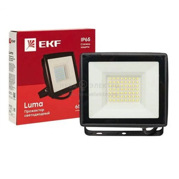 Прожектор светодиодный СДО-3004 50Вт 6500К IP65 Basic EKF FLL-3004-50-6500