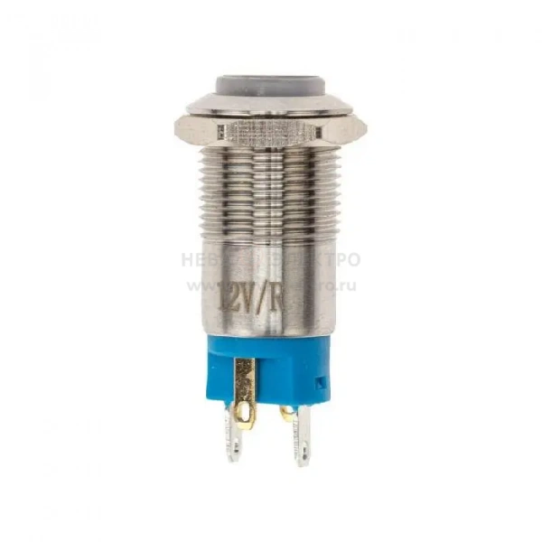 Кнопка антивандальная d12 12В без фикс. (2с) OFF-(ON) красн. Rexant 36-3210