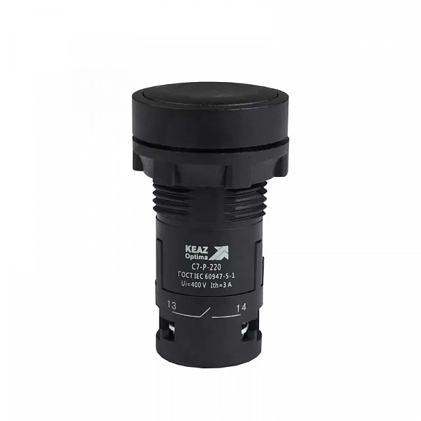 Кнопка OptiSignal Compact D22 С7-P-220 черн. 2НО XB7NA23 КЭАЗ 362049