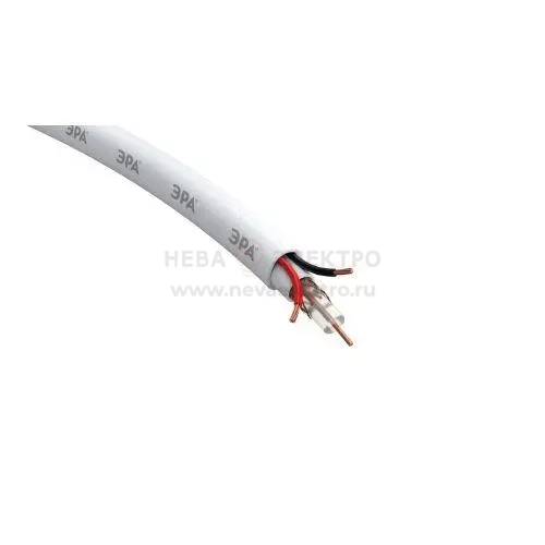 Кабель для аналогового видеонаблюдения K-0.5-PVC КВК-В-2+2х0.5кв.мм 200м бел. Эра Б0052732