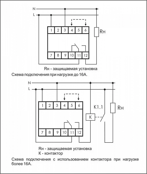 Реле напряжения CP-720 (однофазный; контроль верхнего и нижнего значений напряжения; 150-450В AC 16А 1NO/NC IP20) F&F EA04.009.002