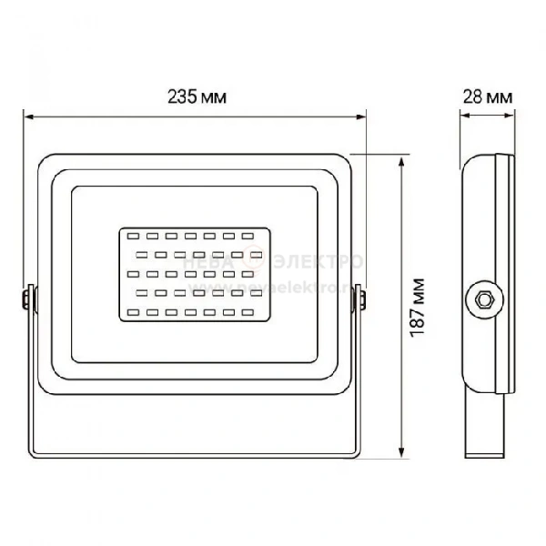 Прожектор светодиодный PFL-30W RGB 30Вт IP65 ДО BL черн. JazzWay 5016408