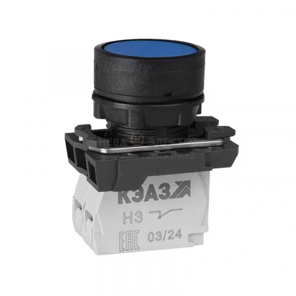 Кнопка КМЕ4501м син. 0но+1нз цилиндр IP54 КЭАЗ 354381