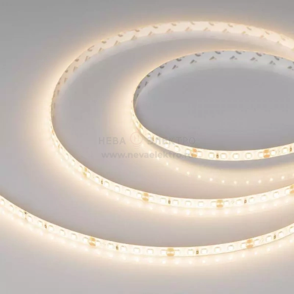 Лента светодиодная RTW-SE-A120-8mm 24V Warm 3000К 9.6Вт/м IP65 2835 герметичная (уп.5м) Arlight 014679(2)
