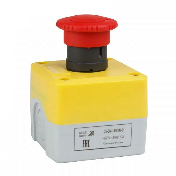 Пост кнопочный OptiSignal D22 C5-BK-1-ESTR-01 1НЗ авар. стоп. возврат поворотом XALK178 КЭАЗ 338521