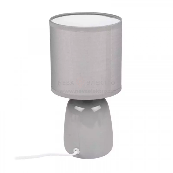 Светильник настольный JH2-02-gy E14 IP20 130х130х255мм керамика; ткань; PVC-пластик сер. JazzWay 5062320