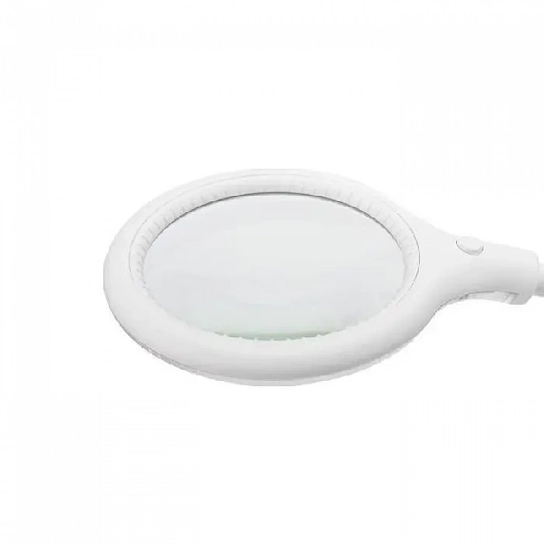 Лупа настольная малая 3Х с подсветкой 30 LED (подставка + прищепка) бел. REXANT 31-0247