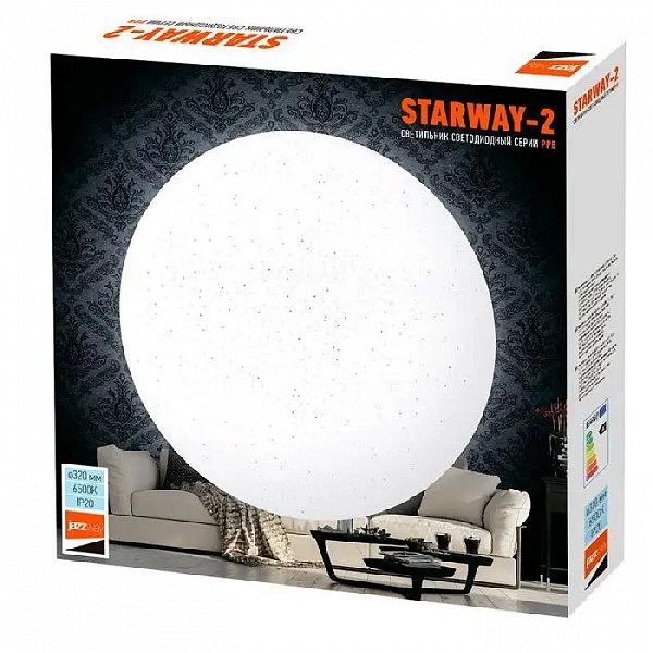 Светильник светодиодный декоративный PPB Starway-2 32Вт 6500К IP20 d320х60 настенно-потолочный бытовой JazzWay 5030961