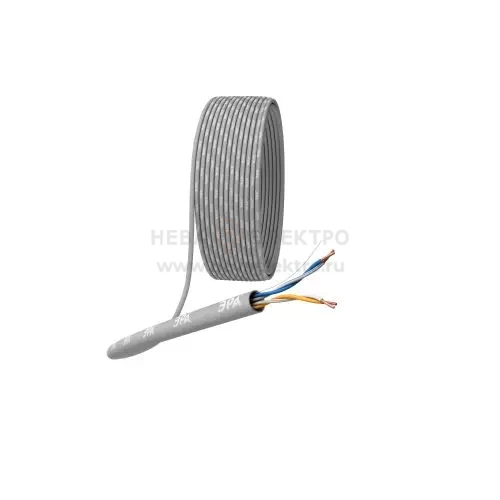 Кабель витая пара U/UTP кат.5E 2х2х24AWG solid CU PVC сер. (м) U-2-PVC Эра Б0044428