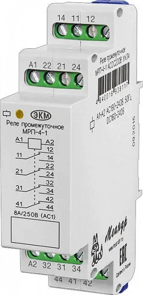 Реле промежуточное МРП-4-1 ACDC12В УХЛ4 Меандр A8302-16938032