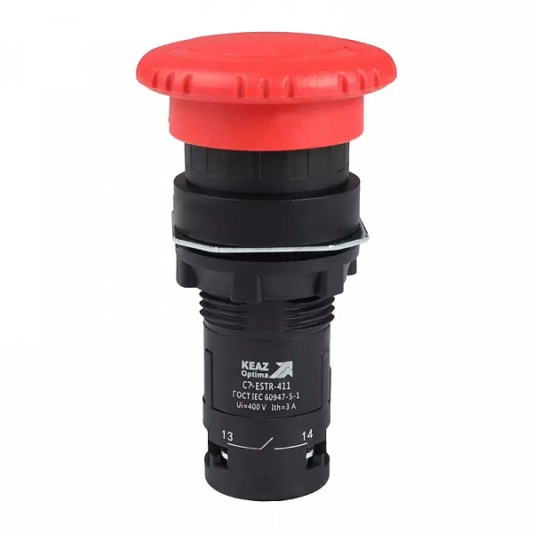 Кнопка аварийного останова OptiSignal Compact D22 С7-ESTR-411 красн. 1НО+1НЗ XB7ES545P КЭАЗ 362131