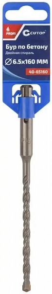 Бур по бетону Profi двойн. резьба SDS-Plus 6.5х160мм Cutop 40-65160