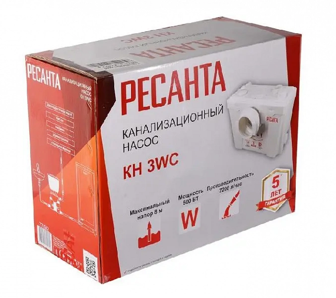Насос канализационный КН 3WC Ресанта 77/9/2