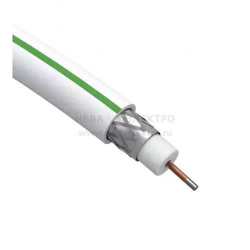 Кабель коаксиальный SAT 703 B CCS/оплетка Al 75% PVC 75Ом бел. (м) SL-B-75-PVC100 Simple Эра Б0044608