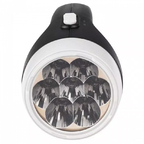 Фонарь аккумуляторный ручной AccuF2-L07-bk 7LED 2 режима: 100проц./25проц. аккум. 0.4А.ч выдвижная вилка индикатор зарядки черн. ФАZА 5000810