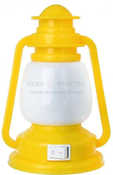 Светильник светодиодный NL-171 "Фонарик" 220В ночник с выкл. желт. Camelion 12527