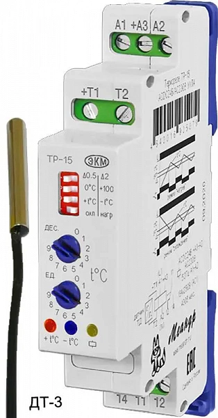 Реле температурное ТР-15 DC12В УХЛ4 с ТД-3 (спец.) Меандр A8302-16934014