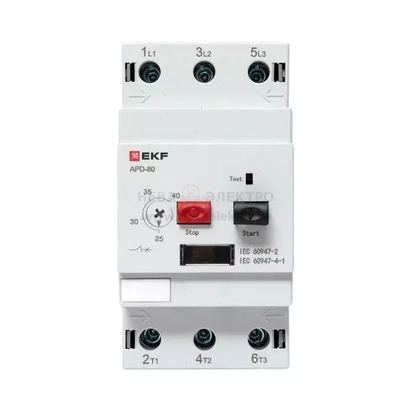 Выключатель автоматический для защиты двигателя АПД-80 25-40А EKF apd80-me-40