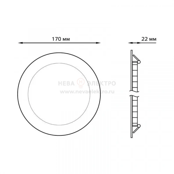 Светильник светодиодный Slim 12Вт 3000К IP20 800лм 220-240В ДВО круг бел. GAUSS 939111112
