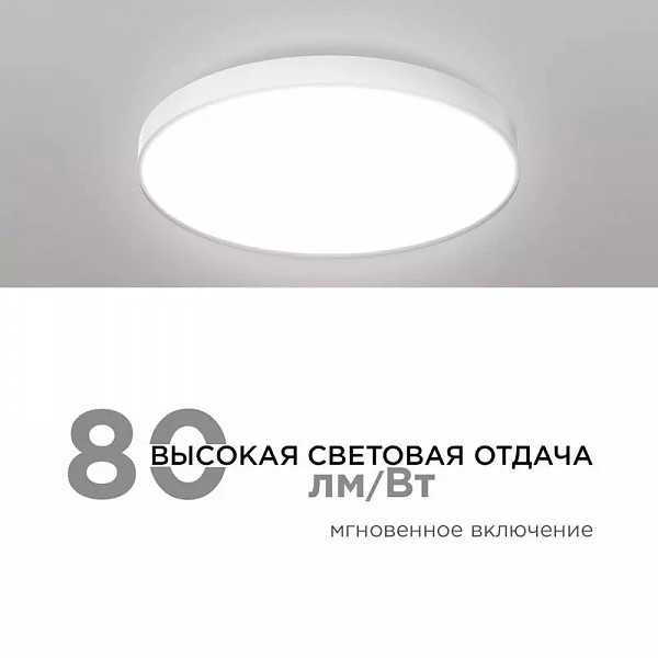 Светильник светодиодный SPA 20Вт 4000К IP54 1600лм 230В 50Гц d250х30мм накладной бел. Apeyron 18-142