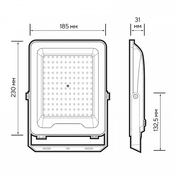 Прожектор светодиодный PFL-V 100Вт 6500К IP65 ДО JazzWay 5039759
