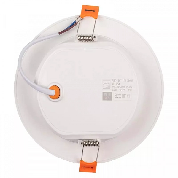 Светильник светодиодный PLED DL7 WH 12Вт 3000К IP54 1020лм встраив. бел. JazzWay 5069060