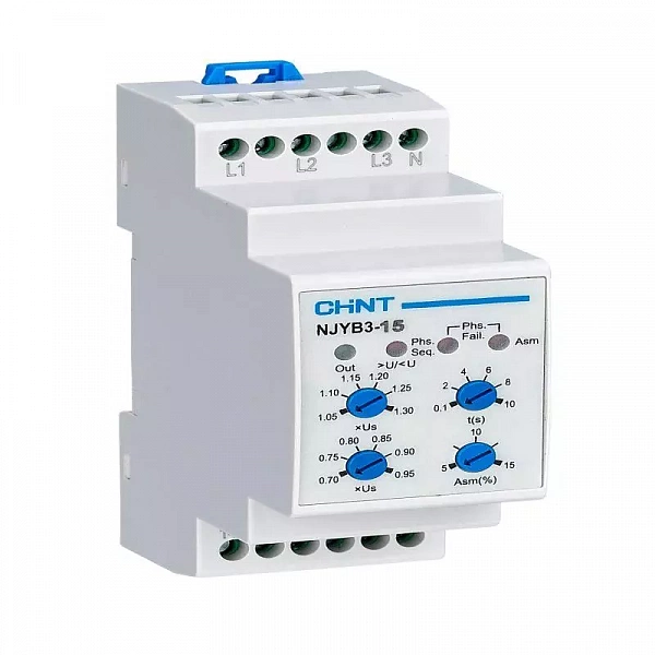 Реле контроля фаз NJYB3-15 AC 220В (R) CHINT 697034
