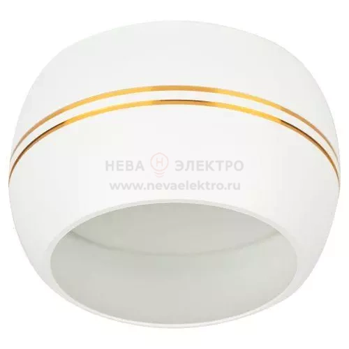 Светильник KL81 WH/GD встраив. под лампу GX53 бел./зол. ЭРА Б0049010