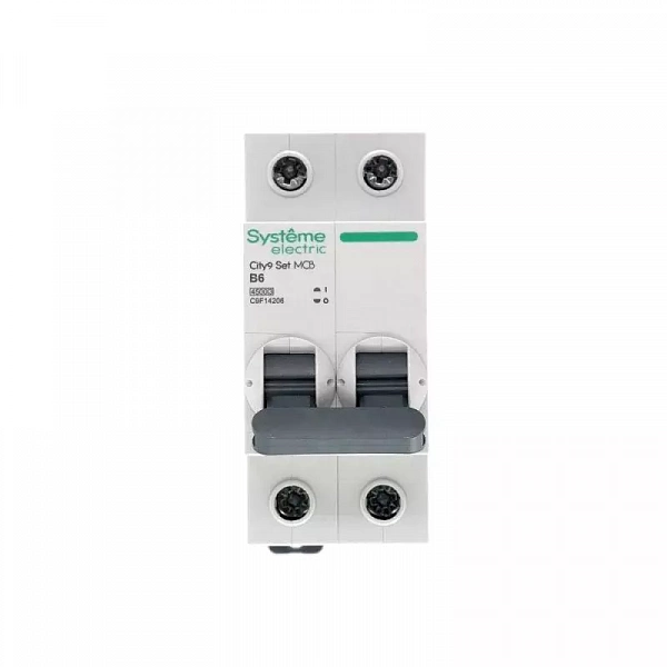 Выключатель автоматический модульный 2п B 6А 4.5кА City9 Set 230В SE C9F14206