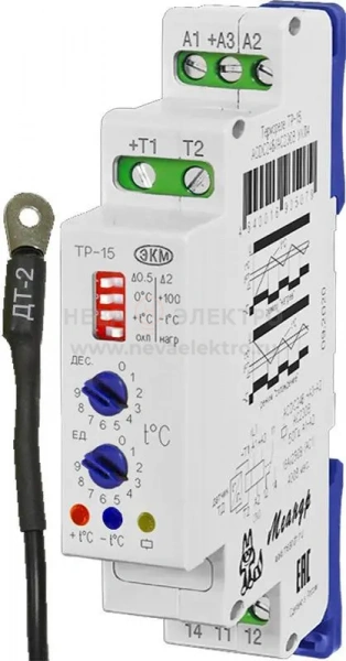 Реле температурное ТР-15 ACDC24В/АС230В УХЛ2 с ТД-2 спец. Меандр A8302-19911540
