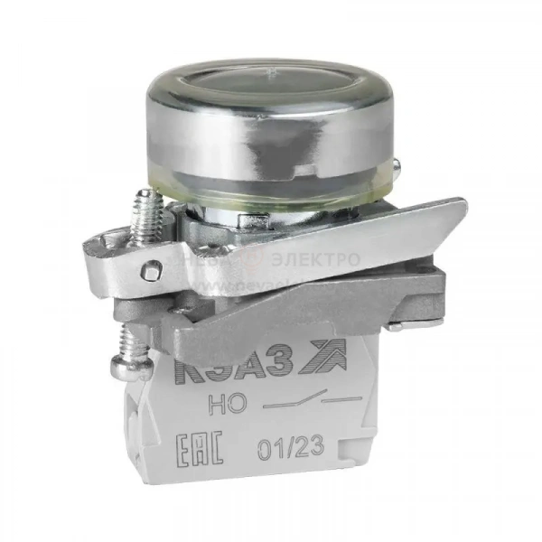 Кнопка КМЕ4210мС-черный-1но+0нз-цилиндр-IP65 КЭАЗ 284284