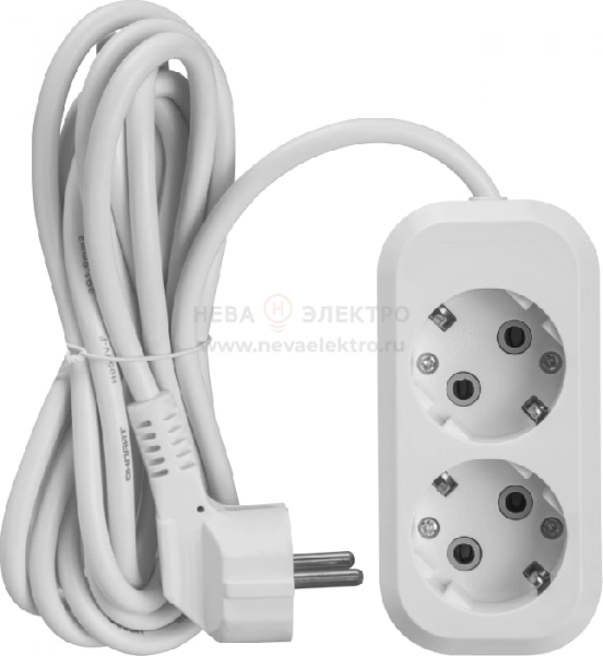 Удлинитель 2х5м с заземл. 16А IP20 90514 OPE-S-02-500-Е-3х1 ОНЛАЙТ 90514