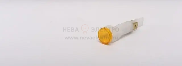 Арматура сигнальная 10мм без гайки с неоновой лампой 220В желт. EMAS S105NS