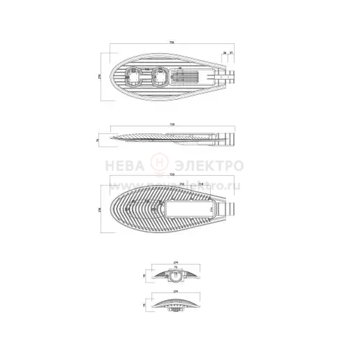 Светильник светодиодный SPP-5-120-5K-W 120Вт 5000К IP65 18000лм ДКУ уличный консольный Проектный Эра Б0029444