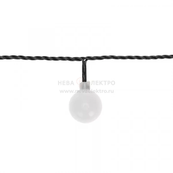 Гирлянда светодиодная "Шарики" 5м d25мм 25LED RGB ПВХ темн. зел. Neon-Night 303-550