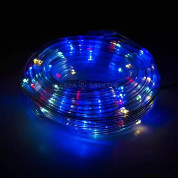 Светильник светодиодный садовый SLR-G06-100M 100LED дюралайт RGB мультицвет (заменяемый Ni-MH 500мА.ч аккумулятор) ФАZА 5060081