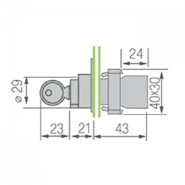 Переключатель BD21 2P с замком NO Rexant 36-5552
