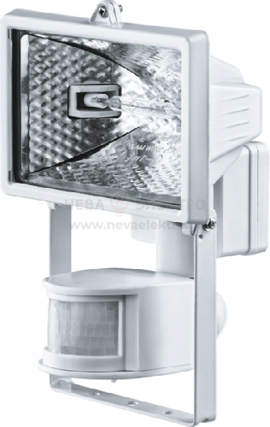 Прожектор 94 608 NFL-SH1-150-R7s/WH 150Вт R7s IP44 (ИО 150вт бел. с датчиком движ.) Navigator 94608