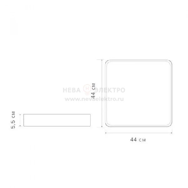 Светильник светодиодный декоративный PPB Scandic-S DIM 72Вт 3000-6500К IP20 настенно-потолочный бытовой диммир. WH/W JazzWay 5037335