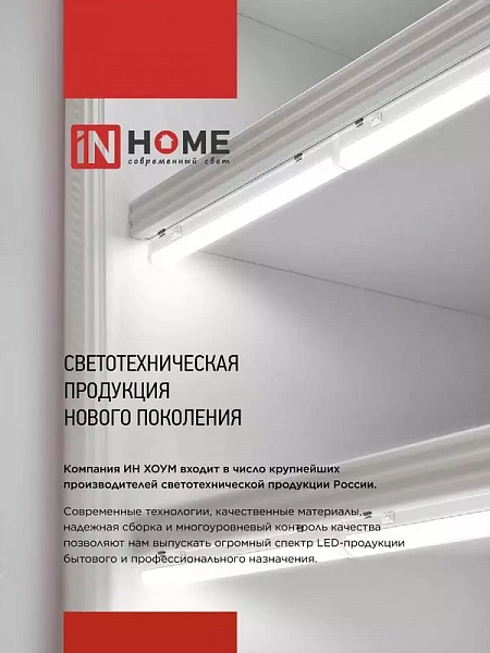 Светильник светодиодный СПБ-Т5 14Вт 6500К 1260лм 230В 1200мм IN HOME 4690612012254
