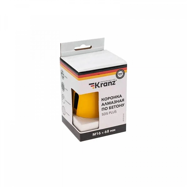 Коронка алмазная по бетону 68мм Kranz KR-90-0163