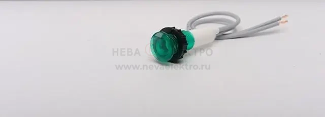 Арматура сигнальная 10мм с силиконовым проводом. зел. EMAS S100LY
