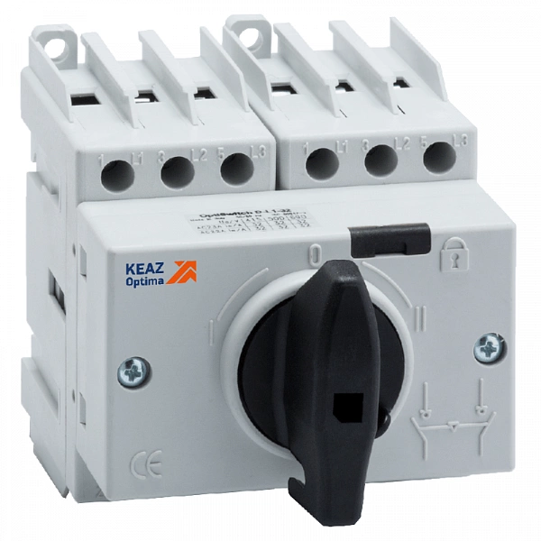 Выключатель-разъединитель реверсивный 3п 63А OptiSwitch DI-63-3C КЭАЗ 332081