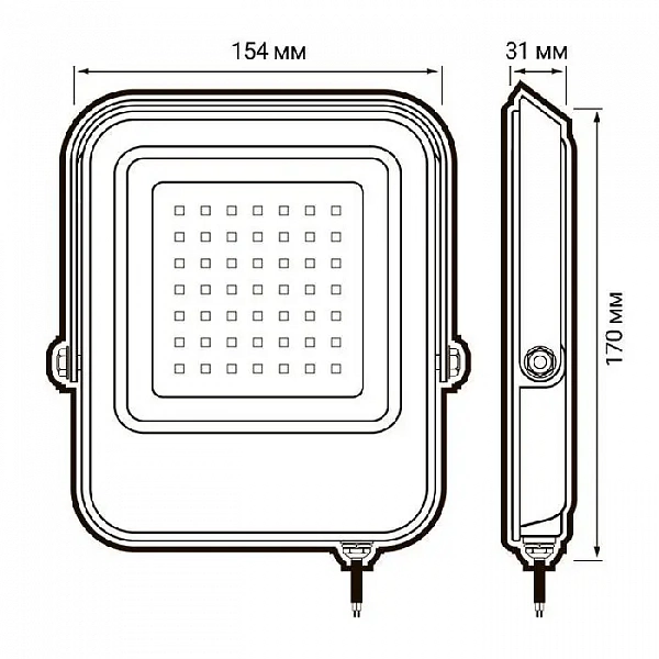 Прожектор светодиодный PFL-V 30Вт 6500К IP65 ДО JazzWay 5039711