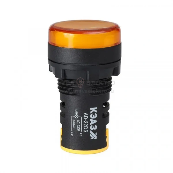 Лампа AD22DS(LED) матрица 22мм 230В желт. КЭАЗ 238573