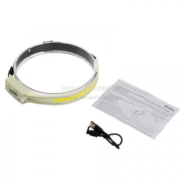 Фонарь аккумуляторный налобный ФАZА AccuFH3-L3W/L3W-GLOW 3Вт COB+3Вт XPE (5режимов упраление жестами) IP44 ФАZА 5061729