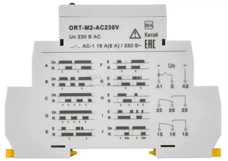 Реле времени ORT 230В AC 2 контакта многофункц. IEK ORT-M2-AC230V