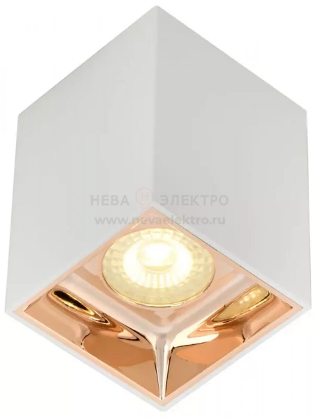 Светильник 4112 накладной поворотный GU10 бел./золото пласт. IEK LT-UPB0-4112-GU10-1-K22