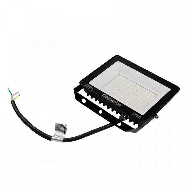Прожектор светодиодный LFL-5004 C02 LED SMD 50Вт IP65 6500К 5000лм 230В 153х136х30 черн. Camelion 16332